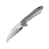 A6701 Högkvalitativ flipper fällkniv D2 Satin Blade CNC Rostfritt stålhandtag Bollbärande snabbt Öppen utomhus camping vandring EDC Pocket Knives