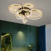 Ceiling Lights Modern Gypsophila LED Rings Circle Lamp Living Dining Bedroom Decorative Foyer Luminaire Lustre Decor