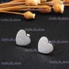 Orecchini a forma di cuore per sempre amanti dell'acciaio inossidabile con fascino per le donne Orecchini a bottone incisi di lusso con piccoli gioielli da donna T240330