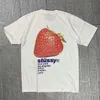 Уличная футболка Y2K Harajuku Хип-хоп Футболка с клубничным принтом Мужская женская футболка из 100% хлопка с круглым вырезом и короткими рукавами 240313