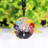 Livets halsband Tree Orgone Pendant Spiritual Wealth Crystals Energy Healing Reiki Chakra Yoga Meditation Jewelry