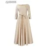 D3171 Womens 2024 Spring/Summer New Fashionable Style Lace Up Large Size Long Dress