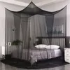 Sexy muggen net paleis vierdeurs koning/queen dubbele size home bed voorkoming insecten insect square grace wit luifel net net