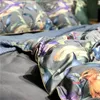 600TC Egyptian Cotton Flower Bird Digital Printing Bedding Sets 4pcs Bed Linen Duvet Cover Set Luxury Sheets Pillowcases #s 240328