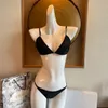 Black Bikinis Set Women badkläder badstrand baddräkter två stycken sexig lyx sommarbikinis