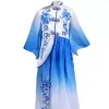 Одежда для классических танцев, Детская одежда в китайском стиле, сине-белая фарфоровая танцевальная одежда с веером G08v #