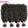 Beaufox 30 inch watergolfbundels met sluiting Indiaas haar Weave 3 bundels met sluiting 4x4 krullende remy menselijke haaruitbreidingen