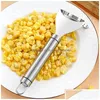 Fruit Vegetable Tools Ups Stainless Steel Corn Stripper Corns Threshing Thresher Peeler Kerneler Kitchen Gadgets Drop Delivery Hom Dhwpq