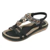 Top primavera verão confortável plana estilo romano sandálias sapatos de salto flip flop flops para mulheres moda na moda 240228