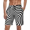 Shorts pour hommes Ligne colorée Gym Été Rayures multicolores Courir Plage Homme Séchage rapide Y2K Rétro Imprimé Grande taille Troncs