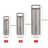 Sopravvivenza per pillola impermeabile portatile Mini Mini Titanium Pundata Contenitore per pillola tascabile per escursioni da viaggio da viaggio all'aperto