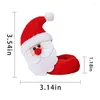 Wine Glasses 6Pcs Christmas Glass Decor Santa-Claus Moose-Snowman Drink Markers Kit For Holiday Party