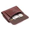 Cicicuff RFID Blockering av äkta läder män plånbok märke manliga plånböcker anti-skanning äkta läder kort handväska med myntficka G2FO#
