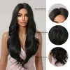 Wigs Long Black Synthetic Body Wavy Wigs for Afro Women Natural Wave Dark Fake Hairs Wig Middle Part Heat Resistant Daily Party Use