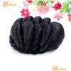 Syntetiska peruker chignon meifan kinesisk traditionell hanfu peruk hårbulle retro svart falsk antik prinsess cosplay droppleveransprodukter otkf5