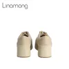 Scarpe eleganti con plateau stringate business casual nero beige pelle comoda per uomo punta tonda pelle di vacchetta cucita a mano