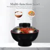 Bowls Miso Bowl Small Soup Salad Containers Lids Household Rice Japanese Lidded Plastic Traditional