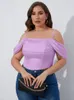 EYNMIN Plus Size Solid Elegant Comisole Corset Tops For Women Summer High Stretch Bed Slim Fit Crop Tank Top Party Night Tops 84bq#