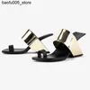 Sandals Photo Patent Leather Flip Slide 2023 Summer New Gladiator Sandals Womens Wedge High Heels Fashion Shoe Size 41 FT2341 Q240330