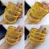 Bangle Aniid Dubai 24K Gold Color Banles for Women Style African Luxury Charm Bracelets Wedding Etiopian Arabski biżuteria ręczna