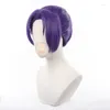 Fournitures de fête Anime Blue Lock Mikage Reo Cosplay Perruque Violet Queue de Cheval Cheveux Équipe V No.9 Joueur de Football Seishiro Nagi Halloween Accessoire Hommes