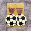 Dangle Earrings Round And Teardrop Shape Glitter Acrylic Sport For Women Trendy Basketball Football Baseball Jewelry Wholesale