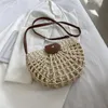 Borse a tracolla in rattan estivo Borsa a tracolla da sella da donna Borsa a mano piccola da donna fatta a mano Borse con borsa a tracolla in tessuto cavo Boemia r3aZ #