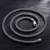 Colliers Bocai S925 Collier en argent sterling Classic Classic Thai Silver Snake Os Neck Chain Pure Argentim Women's Elegant Jewelry