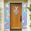 Decorative Flowers Easter Wreath Door Hanger Spring Party Decoration For Front Porch Wall