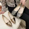 Casual Shoes 2024 Thick Heeled Pu Leather Office Ladies Pumps Pointed Toe High Heels Woman Spring Classic Women Plus Size 34-43