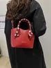 Sacs à bandoulière de mariage rouge élégant pour femmes 2024 Nouveau rétro solide PU Sac à main en cuir Brides All Match Fi Sac à bandoulière O9JZ #