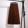 plus-size women's spring casual skirt solid color suede skirt autumn commute loose casual skirt 2X-large to 6X-large D6vM#