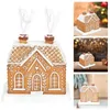 Party Decoration Gingerbread House Incense Burner Resin Snowy Winter Cone Creative Home Chimney