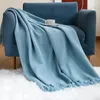 Blankets Home Decrations Tassel Knitted Air Conditioning Sofa Cover Blanket With Fringes