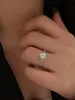 Кольца кластера 2024, корейское издание, циркон с шестью когтями, простое модное кольцо, женское серебро S925, Mosang Diamond Design Sense