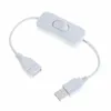 NY 2024 ESCAM 28 cm USB -kabel med omkopplare på/av kabelförlängning Växla för USB -lampa USB -fläktförsörjningslinje Hållbar varm försäljningsadapter