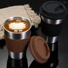 Mugs Fashion Coffee Mug Stainless Steel Water Leak-proof Smooth Edge Anti-slip Heat Insulated Cup