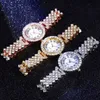 ساعة Wristwatches Watch for Women Watches 2023 أفضل منتجات مبيعًا ، فاخرة مشاهدة العلامة التجارية الفاخرة Reloj Mujer Watch مجموعة Diamond Steel Band 24329