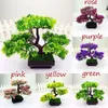 Dekorative Blumen WINOMO Künstliche Gastgruß-Kiefer-Bonsai-Mini-Simulationsbaum-Pflanze Heimdekoration