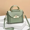 elegant Buckle Decor Handbag, Women's Solid Color Crossbody Bag, Braided Details Flap Purse For Work 722F#