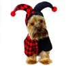 Odzież dla psa Cosplay Ubrania klaun płaszcza kota kostium jesienny zima szczeniaki bluzy z kapturem zabawne płaszcze dla
