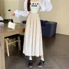 スカートファッションファッション春夏ロングスカートパンツ女性服女の子カジュアルハイウエスト黒いプリーツ女性の女性セクシー服2