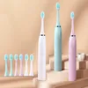 Escova de dentes elétrica ultrassônica com 3 cabeças de escova, uma carga para o Brasil Drop 240325