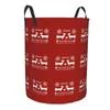 Laundry Bags Wiener Wonderland In Festive Red Christmas Dachshund Basket Collapsible Large Capacity Clothing Sausage Dog Baby Hamper