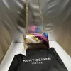 2023 Kurt G Ld Fi Summer Rainbow Women Handbag Jointing Colorful Cross Body Bag Patchwork Shoulder Bag c2M5#