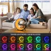 Chargers Alarmklok Wireless Charger App Control RGB Night Light Atmosphere Sleephulplamplek Laadstation voor iPhone Samsung