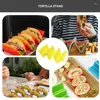 Plates Tacos Holder Non Stick Street Taco Holders Portable Cake Racks Wave Shape Pancake Shelf For Shop Restaurant