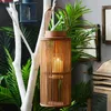 Bougeoirs en bambou fait à la main, Design de jardin, ferme, chambre à coucher, mur extérieur, décoration de Mariage, centres de table de vie