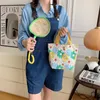 korean Style Cute Floral Canvas Small Shopper Tote Bag For Woman Female Girls Handbags Lunch Bags Shop Cloth Hand Pouch Bag E3Gl#