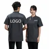 Chef Uniforme da lavoro Uniforme da uomo Nome personalizzato Stampa Logo Camicia a maniche corte Giacca Pane Ristorante Pasticceria Cucina D7KN #